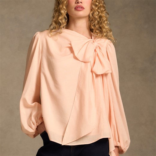 Bow Detail Blouse - Blush