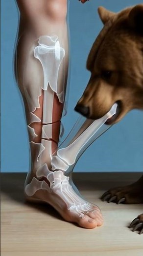 what if a bear bit a human leg?
