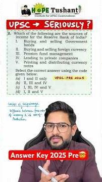 🚫 UPSC Pre 2025 ANSWER KEY - FAILED ‼️ #upsc #ias #prelims2026 #upscprelims2026 #pre2026