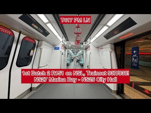 [1st Batch 2 R151 debuts NSL!] R151 937/938: NS27 Marina Bay - NS25 City Hall