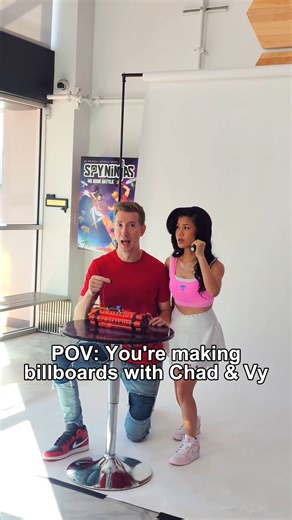 Lights, camera… ninja action💥🎬 Go behind the scenes with us as Chad & Vy gear up for our newest Spy Ninjas HQ billboards 👀 Have you spotted them around the Las Vegas valley yet? | Spy Ninjas HQ