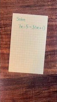 Algebra challenge #9 Can you solve this? A fun algebra problem!