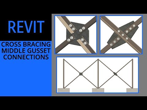 Revit Structural Steel - Cross Bracing Middle Gusset Connections