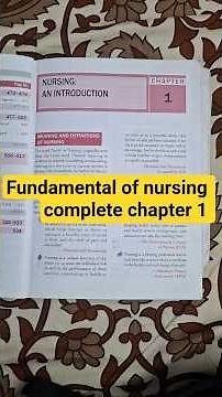fundamental of nursing book complete chapter 1 nursing an introduction #gnm #fundamental