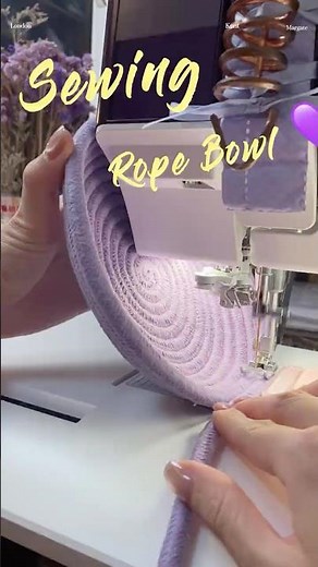 Sewing a Rope Bowl 💜✨ | Easy Beginner Sewing Project #diy #handmade