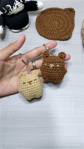 Crochet Bear keychain #fypシ゚viral #crochet #handmade