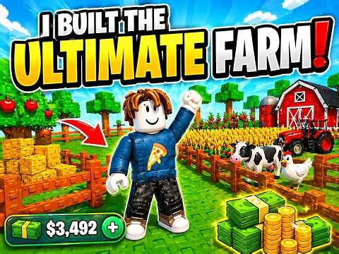 🚜 From Noob to Pro Farmer in Roblox! FULL Farm Build