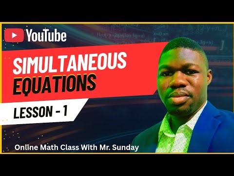 Simultaneous Equations - Substitution Method ( Lesson 1) 