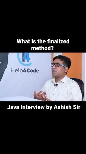 what is the finalize() method in java? by Ashish Gadpayle sir I #java #interview #garbage_collection