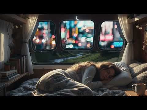 14 MIN COZY VAN LIFE | Rainy Night Ambience for Sleep & Focus | Rain on Van Roof Sounds