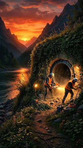 Hidden Underground Lab With Giant Ocean Window #timelapse