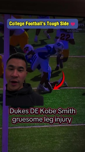 The spotlight shifts to Duke football’s Kobe Smith as a powerful “Prayers Up” reel captures the moment every college football fan dreads. A quick montage of his on-field highlights fades into injury news, turning excitement into a gut check. No flashy edits, no dramatics—just raw emotion and real support for an athlete facing the hardest part of the game. This is the side of football that matters most: players before performances. Injuries don’t just impact depth charts—they affect lives, career