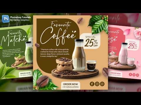 Creative Café Menu Poster Design in Photoshop