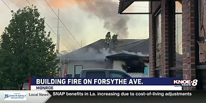 Monroe Fire Dept. responds to building fire on Forsythe Ave.