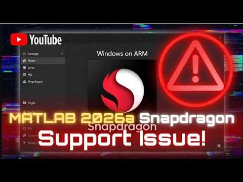 Fix MATLAB 2026a Snapdragon support issue on Windows ARM