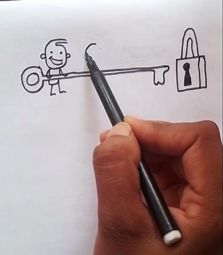 Stick Figure Teamwork Draw #Stick Figure #cartoon #art