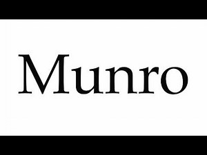 How to Pronounce Munro
