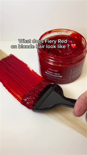 Our Fiery Red Color Pigment Refresher is a semi-permanent color mask that deposits a vibrant red-orange color that can last up to 20 washes! ❤️‍🔥 No ammonia and no peroxides. #pallure #coloringhair #redhair