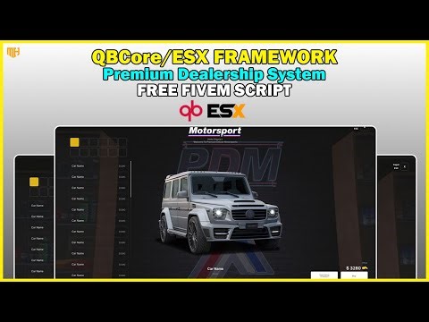 [QB/ESX] Advanced Premium Dealership System | Free Fivem Script | Installation & Showcase