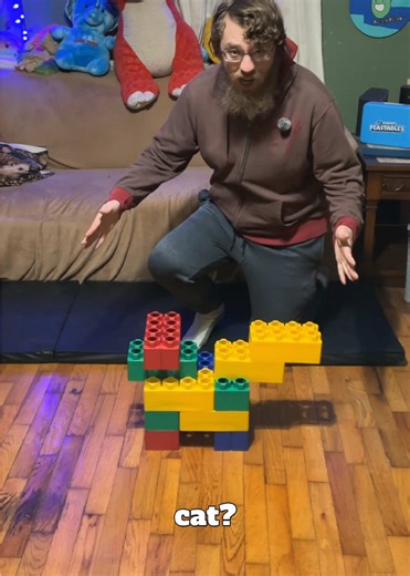 Can I build a Lego cat with 12 pieces #challenge #lego | lego