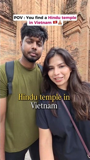 Hindu Temple in Vietnam 😱 #tamiltravel #fulltimetravel #tamilreels #tamilcouplevlog