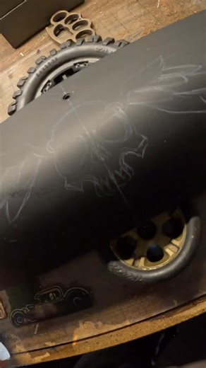 Jason Hicks on Instagram: "Lil glove box door for Duane. Thank ya for the oppertunity sir. 🤙 #glovebox #hotrod #pinstriping #oldschool #pop #red #decor #centerpiece"