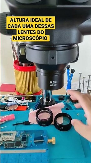 What is the correct height for each of these microscope lenses?