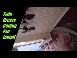 Harbor Breeze Twin Breeze Double Ceiling Fan Unboxing Install & Review. 74 Inch. #DIY