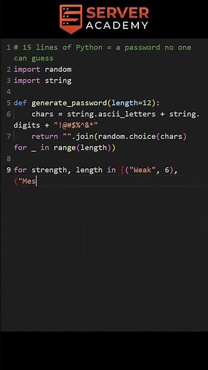 I built a password generator in 10 lines of Python