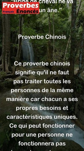 Bride de cheval ne va pas à un âne. Proverbe Chinois #shorts