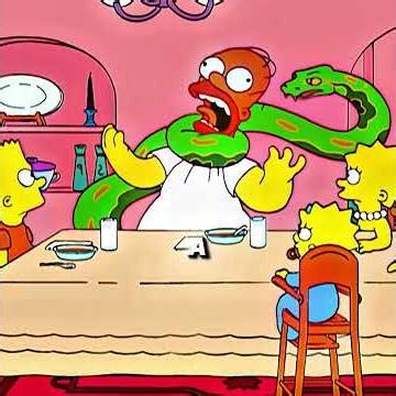 Bart's chaotic adventure with the python #simpsons #thesimpsons