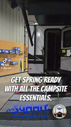 Get ready for #camping season with all the Anderson leveling accessories, #campingchairs for the entire family 👨‍👩‍👧‍👦🐕‍🦺, and more! 🏕️⛺️🔥 #kumalazybeardogbed #rockingchair #gorving #camping #newarrivals #tiktoktours #familycamping #campertok #traveltrailer #familytime #fyp #jayco #outdoors #campfire #castironskillet | Summit RV