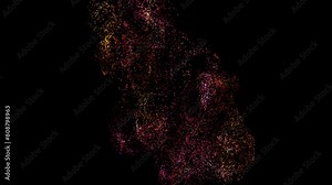 Dynamic abstract liquid flow particles background . Abstract background morphing. Video 4k, motion design.