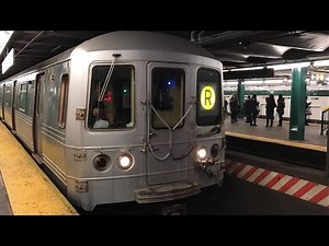 NYC Subway HD 60fps RARE: R46 R Train via D Line @ West 4th St - Washington Square (12/10/16)