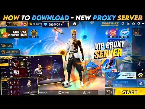HOW TO DOWNLOAD PROXY SERVER IN FREE FIRE, HOW TO USE PROXY SERVER IN FREE FIRE, VIP PROXY SERVER FF