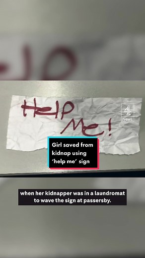 Girl Rescued from Kidnap Using Help Me Sign