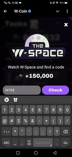 W space code