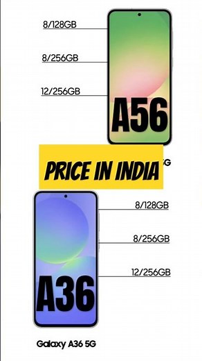 Samsung Galaxy A56 5G, Galaxy A36 5G Price in India