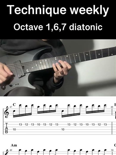 Techniqe weekly #guitarbasics #diatonic