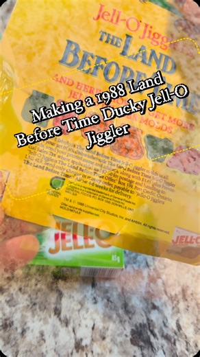 CPJ Collectibles on Instagram: "Did it work?? Yep yep yep! Making a 1988 Land Before Time Ducky Jell-O Jiggler . . #landbeforetime #jello #jellojigglers #retrotoys #unboxingvideo #80sthrowback #80snostalgia #80smovies #ducky #childhoodmemories #childhoodnostalgia #blastfromthepast"