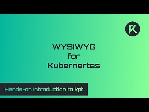 Hands-on Introduction to kpt