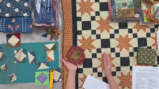 Exploring the art of quilting with the Square in a Square system! Discover how it embraces the human element while allowing for perfection and creativity. Let’s elevate our patchwork skills together. 🔗 Want to learn more about Teaching, Products, and our Premium Club? Click here: 🌐 linktr.ee/jodibarrows 🌟 #QuiltingMagic #SquareInASquare #CraftWithLove | Square in a Square quilting