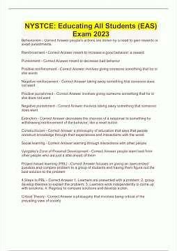 NYSTCE Educating All Students EAS Exam