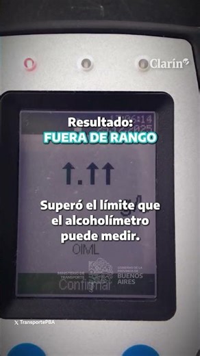Saturó el test de alcoholemia por manejar muy borracho y rompió el récord en Navidad