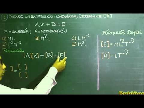 Principio de Homogeneidad Ejercicio Resuelto PASO a PASO Nivel 1 Analisis Dimensional