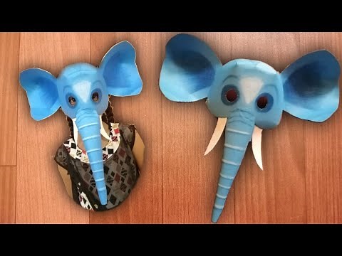 Paper Mask Making | Elephant mask 3d