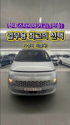 넓은 공간이 필요하다면? 현대 스타리아 카고 5인승 리뷰