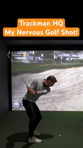 This Golf Shot in the Trackman HQ Golf Simulator made me VERY Nervous! #trackmangolf #golf #trackman