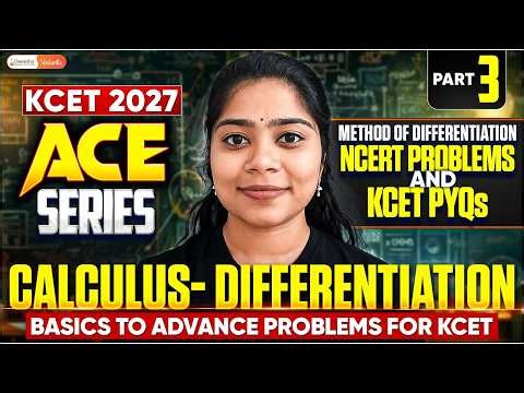 Differentiation Part 3 📘 Basic to Advanced KCET Problems + NCERT & PYQs | Sowndarya Mam 🔴LIVE