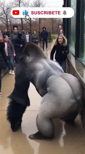 People Panic as Escaped Gorilla Charges Down Zoo Path